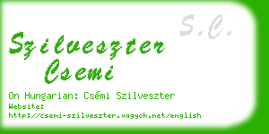 szilveszter csemi business card